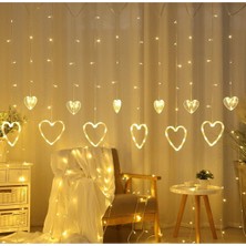 Özbience Kalpli Ramazan Bayramı ve Yeni Yıl Işığı, 3m LED Perde, 12 Saçak, 8 Mod.