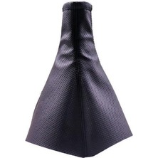 NessiWorld Tüm Araçlara Uyumlu Vites Körüğü Siyah Vinil Siyah Dikiş