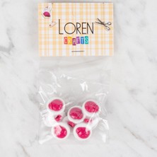 NessiWorld Loren Crafts 8 Li Fuşya Uğur Böceği Düğme - 647