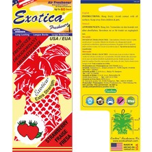 Exotica Fresheners Palm Tree Strawberry(Çilek) Oto Asma Koku (Made In Usa)