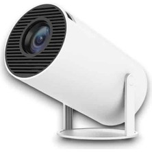 Hatıra Kutusu Lisinya Ayaklı Projeksiyon HY-300 Taşınabilir Akıllı Projektör Beyaz Renkli 720P Çözünürlük