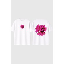 Urbvn Hot Girl Tasarım Baskılı Beyaz Oversize T Shirt