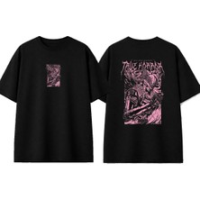 Urbvn True Horror Tasarım Baskılı Siyah Oversize T-Shirt