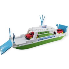 Hatıra Kutusu Feribot Araç Taşııyan Gemi 45 cm - Yeşil (Lisinya)