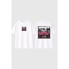Urbvn Tokio Car Tasarım Baskılı Beyaz Oversize T Shirt