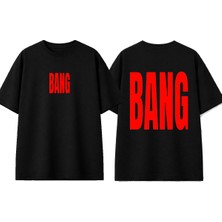 Urbvn Red Bang Tasarım Baskılı Siyah Oversize T-Shirt