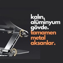 Skygo Npo NVR-5035 Açı Ayarlı Ergonomik Özel 17" Masaüstü Notebook Stand Gümüş Gri