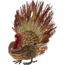 Skygo International Sonbahar Sonbahar Hasatı Şükran Günü Masa Üstü Hindi Figürin Dekorasyon, 40 Cm, Lance The Twig & Feather Turkey
