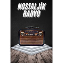 Hatıra Kutusu Eskitme Nostalji Tasarımlı Bluetoothlu Nostalji Radyo Ahşap Nostaljik Görünümlü - Lisinya