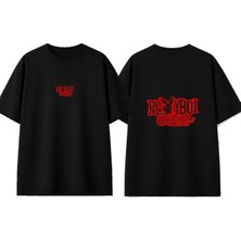 Urbvn Playboi Tasarım Baskılı Siyah Oversize T-Shirt