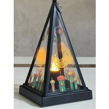 Özbience Şık Ramazan Dekoratif Piramit Fener 17X9 Cm, Evinizde Özel Hava Yaratır