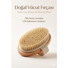 Doğal Vücut Fırçası – Kuru Fırçalama, Masaj ve Peeling Etkili Cilt Bakım Fırçası