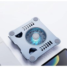 Skygo Ht-02 Metal Laptop Standı Yükseklik Ayarlı Fanlı Premium Serisi Notebook Tutucu Alüminyum Yükseltici 10-17 Inch