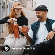 Skygo Legendary Camp Mug Paslanmaz Çelik Termos Bardak, Kil Rengi (Hammertone Clay), 0.35 Litre