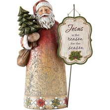 Skygo Neşeli Isa Sezonun Nedeni Baba Heykelcikler, Tam Renkli Haberleri Dini Heykel Masa Üstü Dekorasyon, 30 cm