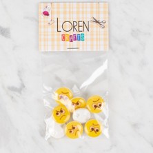 Urfakent Loren Crafts 8 Li Sarı Düğme - 664