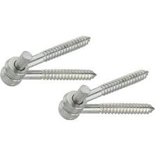 Skygo N131-136 295 Çinko Kaplı Vidalı Kanca/göz Menteşeleri, 2 Paket, 1/2" x 4"