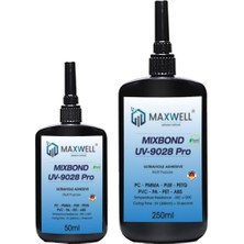 Skygo Maxwell Mıxbond Uv 9028 Pleksi/pc/pmma/pur/pvc/pa/abs Yapıştırıcı, Ultra Şeffaf, Uv Kürleme, 5 Saniye Kuruma, Rohs Onaylı, 50GR