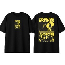 Urbvn Hımym Tasarım Baskılı Siyah Oversize T-Shirt