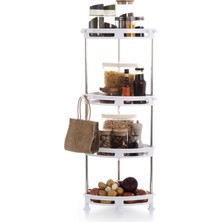 Skygo 4 Katlı Köşe Raf, Beyaz