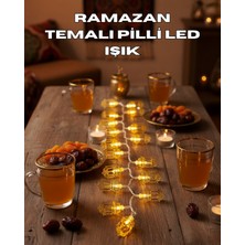 Özbience Renkli Ramazan Işıkları, Pilli Altın Fener Tasarımlı Dekoratif LED