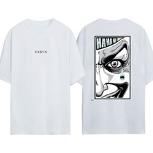 Urbvn Joker 2 Tasarım Baskılı Beyaz Oversize T-Shirt