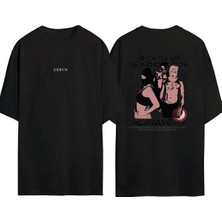 Urbvn Gang Tasarım Baskılı Siyah Oversize T Shirt