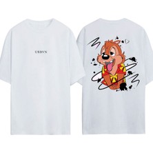 Urbvn Love Sincap Tasarım Baskılı Beyaz Oversize T-Shirt