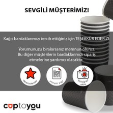 Skygo Cuptoyou 25 Adet Siyah Çift Duvarlı Kahve Bardağı 12 Oz, Parti Kağıt Bardaklar 300 Ml, Soğuk ve Sıcak Içecekler Için Siyah Dalgalı Bardaklar, Siyah