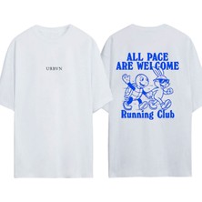 Urbvn IMAGE00396 Tasarım Baskılı Beyaz Oversize T-Shirt