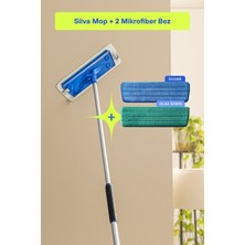 Özbience Ultrafiber Mop 2’li Set, Zemin ve Yüksek Alanlar Için Islak & Duvar Bezi