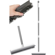 Özbience Pratik Silikon Yer Temizleme Fırçası ve Kauçuk Süpürge Seti