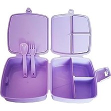 Skygo Çocuk Beslenme Kutusu Kedi Temalı Lila