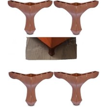 Skygo Mobilya Kanepe Koltuk Çekyat Yükseltme Ayağı Plastik, Lükens Kahve 14 Cm, 4 Adet