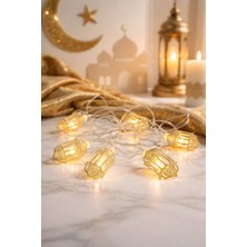 Özbience Ramazan Feneri LED Işık Zinciri 2 Metre Sıcak Beyaz Dekoratif Aydınlatma