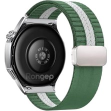 Skygo ile Uyumlu Metal Bağlantılı Weaved Loop 22MM Kordon Gt5/gt5 Pro/gt4/gt3/gt3 Pro/gt2/gt2 Pro 46MM Için Terleme Karşıtı Bileğe Göre Ayarlanabilen Kumaş Kayış