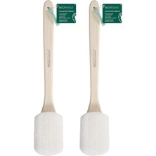 Skygo Kabak Banyo Fırçası, Banyo ve Duş Için Arka Fırça, Eksfoliyasyon Için Uzun Sap ve Doğal Kabak Malzemesi ile Yapılmıştır, Erkekler ve Kadınlar Için Duş Fırçası, Çevre Dostu ve Zulüm Içermez, 2