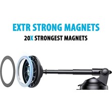 Skygo Manyetik Mıknatıslı Içeriğindeki Aparatlar Sayesinde Tüm Cep Telefonları Navigasyon ve Tabletlere Uyumlu Ayarlanabilir Vakum ve Yapışkanlı Kuvvetli Araç ve Masaüstü Telefon Tutucu 032