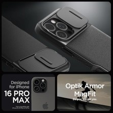 Skygo 16 Pro Max ile Uyumlu Kamera Korumalı Magsafe Kılıf Optik Armor Hava Kanalı Teknolojisi™ Askeri Sınıf Koruma Magfit Dokulu Yüzey Kapak - ACS08015