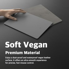 Skygo H3 -, Airpod, Galaxy (Toz Gri) ile Dizüstü Bilgisayarlar Için Taşınabilir Qi Kablosuz Şarj Mouse Pad Mat