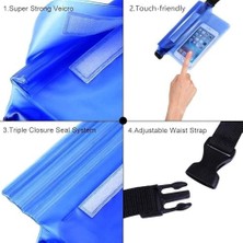 Skygo Su Geçirmez Kese, 2'li Paket Telefon Koruma Kılıfı, Ayarlanabilir Bel Kayışlı Su Geçirmez Çanta, Kuru Torba, Su Geçirmez Çanta, Bel Çantası