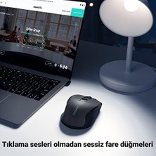 Skygo Dizüstü Bilgisayar Kablosuz Fare Ergonomik Sessiz Tıklama USB Fare, Hassas Takip Bilgisayar Faresi, Gecikmesiz Duyarlı 18 Aylık Pil Ömrü, 4000 Dpı Ayarlanabilir
