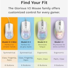 Skygo Model O 2 Mini Beyaz Kablolu Oyuncu Faresi: Hafif 49 Gram, 26K Optik Sensör, 80 Milyon Tıklama, 6 Programlanabilir Düğme, Küçük Ellere Uygun Fare, Fps, Mmo, Moba, Battle Faresi