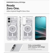 Skygo Galaxy S25 Edge ile Uyumlu Ince Kılıf Ultra Hybrid Sararma Karşıtı Duraclear™ Hava Kanalı Teknolojisi™ Askeri Sınıf Koruma Magfit Özellikli Zero One Tasarım Kapak - ACS09417