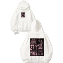 Urbvn Islam Tasarım Baskılı Oversize Beyaz Kapüşonlu Sweatshirt