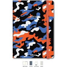Skygo Kamuflaj Defter Kareli Turuncu 17X24 cm