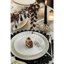 Skygo Porselen Luz Form 27 Parça 6 Kişilik Yemek Takımı Platin