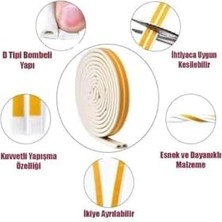 Skygo 2'li Kauçuk Kapı ve Pencere Izolasyon Bandı/fitili Çiftli 5x2 10 Metre Kahve Renk