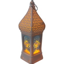 Özbience 15X6 cm Beyaz Mika Ramazan Kandili Gün Işığı LED Fener, Şık ve Parlak