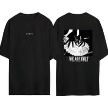 Urbvn Cult Tasarım Baskılı Siyah Oversize T Shirt